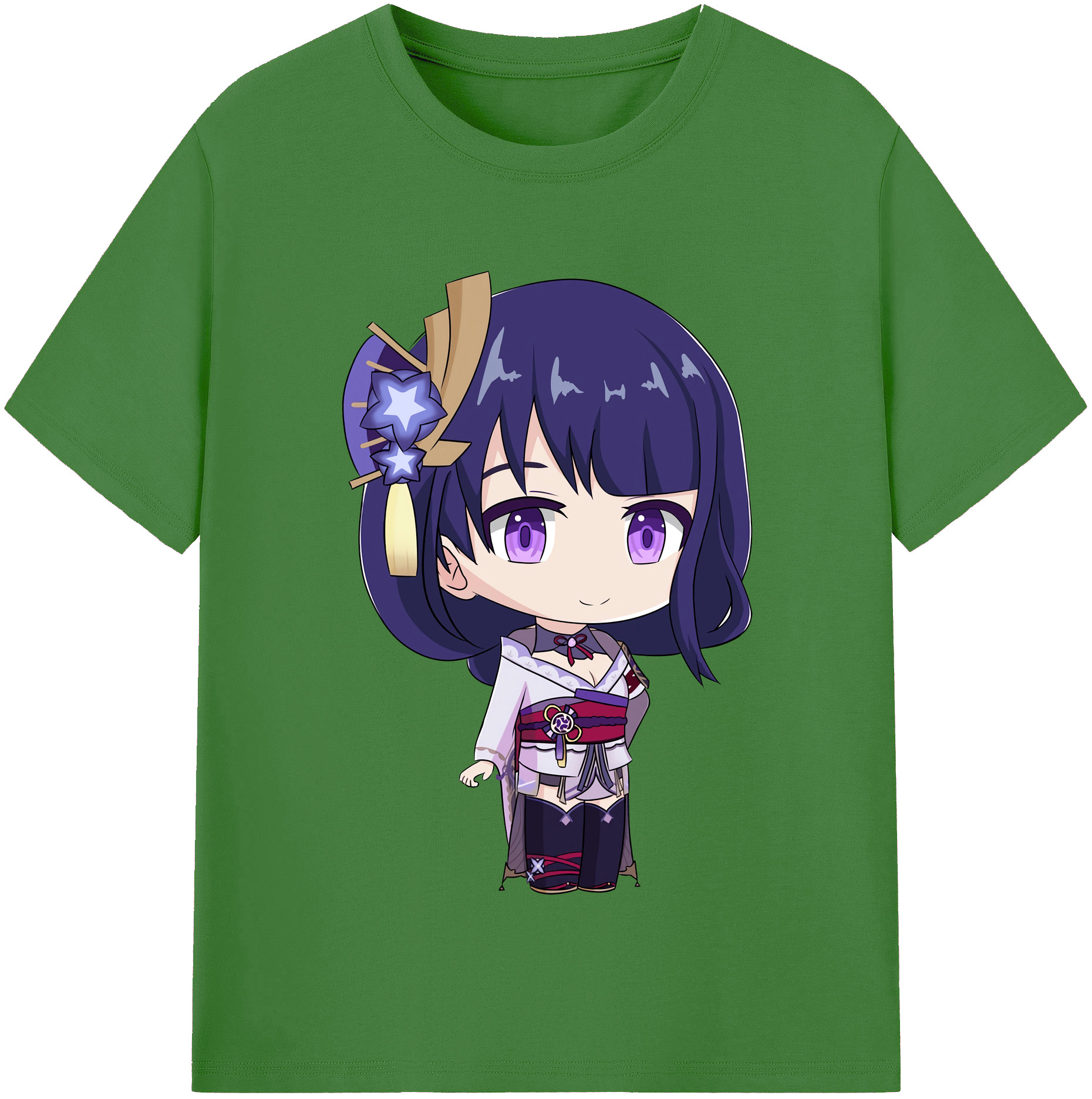 げんし神 雷電将軍 らいでんしょうぐん genshin Raiden Shogun レディースカジュアルプリントTシャツ（綿100％）